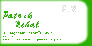 patrik mihal business card